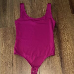 Express Body Contour Bodysuit in Magenta